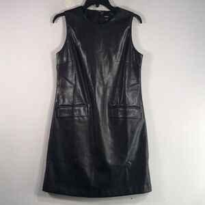 Express Faux Leather Sleeveless Dress, Women's Size M - Black